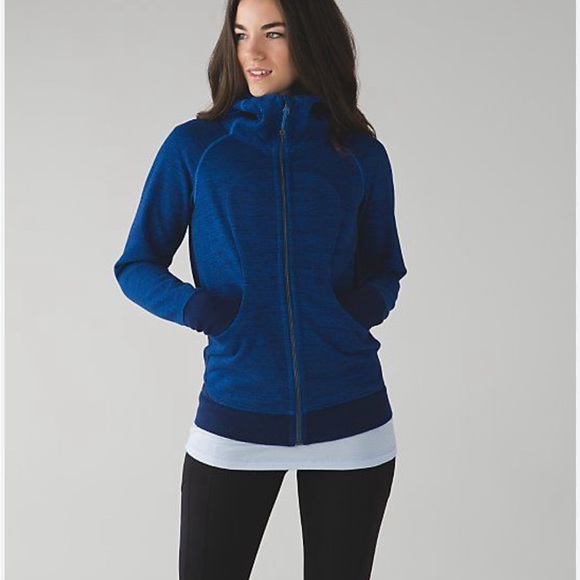 lululemon athletica Tops - Lululemon full zip scuba jacket blue sz 2
